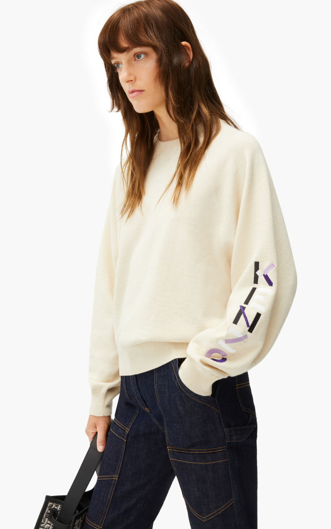 Suéter Kenzo The Inverno Capsule Logo Feminino - Branco | 265QOYWBT